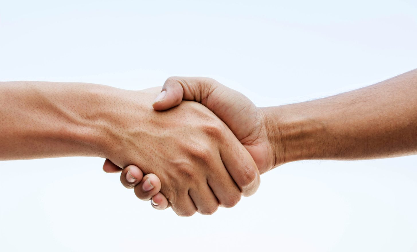 Shake hands Shake hands isolated on white background.